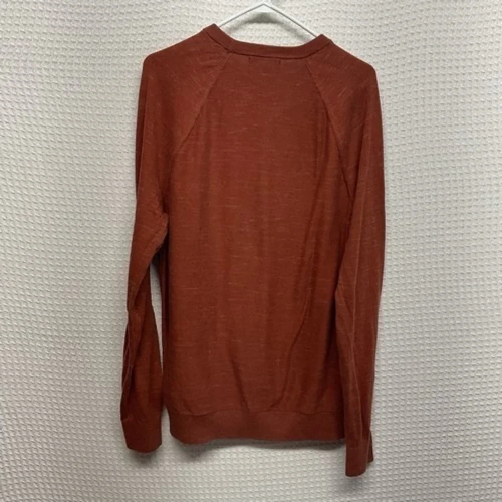 Banana Republic Orange CrewNeck Sweater Pullover Men XL Tall China 100% Cotton